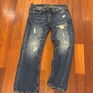 Men's AE American Eagle Distressed Blue Jeans 32x30